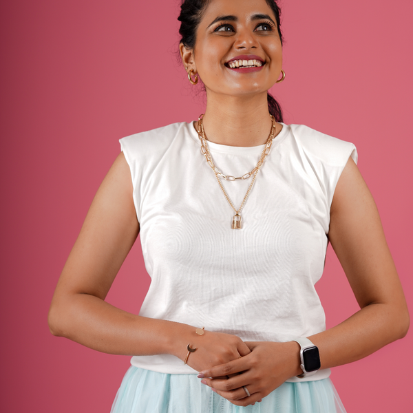 Shoulder Padded Top